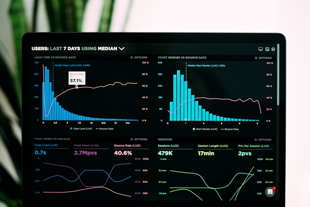 Person analyzing study performance data on a laptop screen