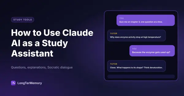 Cover: an AI chat used as a Socratic tutor, asking one question at a time and probing a wrong answer
