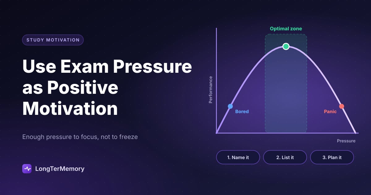 Focused student turning exam pressure into motivation