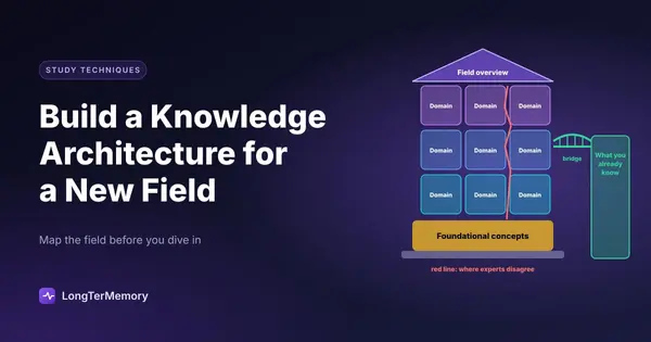 Cover: a new field as a building with foundational concepts, domain floors, a fault line and a bridge to what you know
