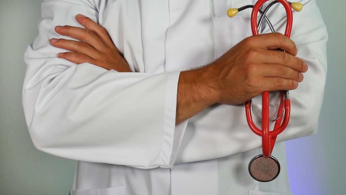 Medical professional studying for physician assistant board exam