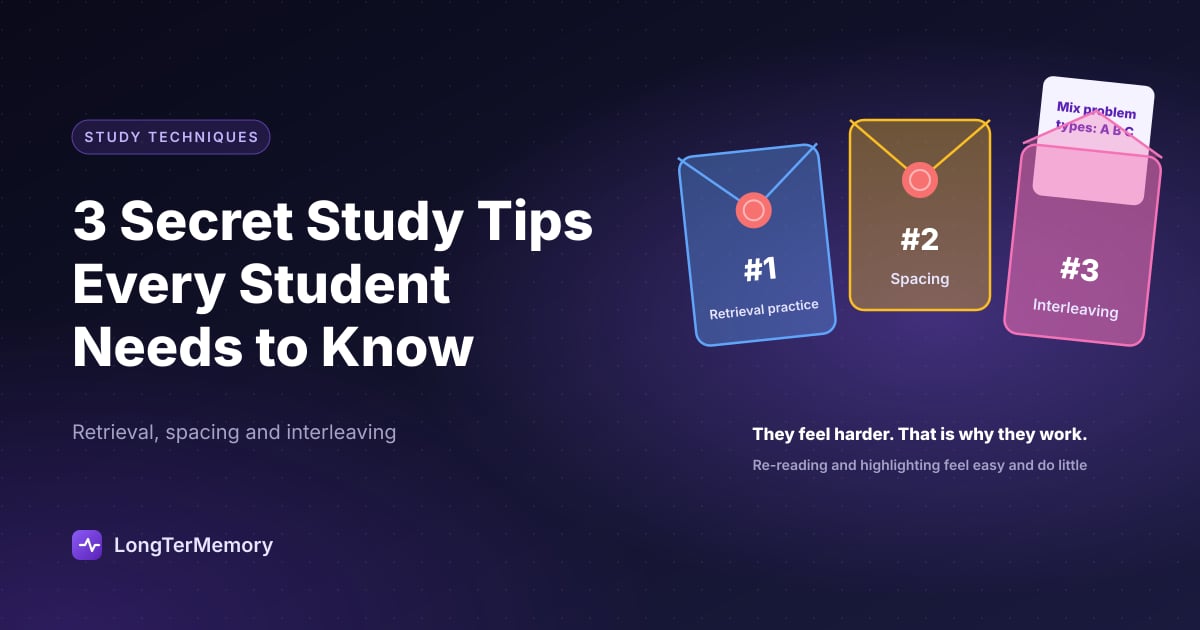 Student discovering effective study techniques at a desk