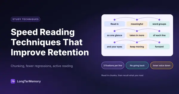 Cover: a page read in word chunks with one fixation per chunk, plus fewer regressions and a quieter inner voice